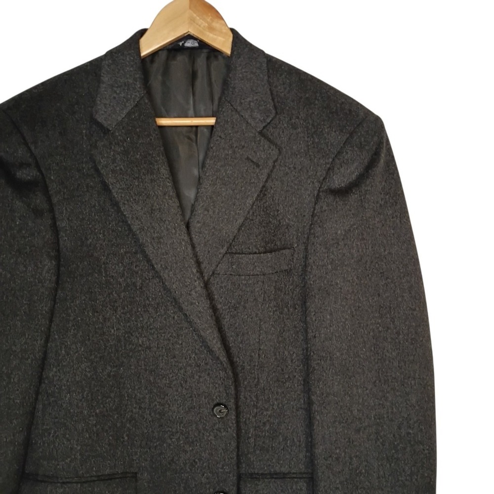 Mobley & Sons Camel Hair Blazer Mens 40R Charcoal‎ Gray 2B Sport Coat Jacket